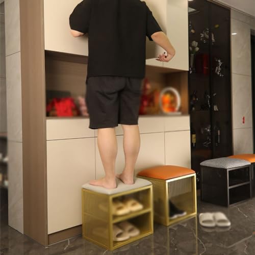 Tabouret à langer carré pour optimiser l'espace et ranger les chaussures - 7