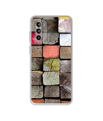 Image of Wood Lumber Paint Design Printed Silicon Soft TPU Back Case Cover for Motorola Moto G52 4G / Moto G82 5G