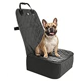 Active Pets Dog Car Seat Cover, Waterproof Front Seat Protector for SUV Truck Sedan, Pet Safety Travel Comfort System with Universal Fit, Black