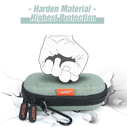 Image of Small Carrying Case for Kardiamobile EKG Monitor - Hard Portable Travel Case Storage Pouch Bag for Apple Airpods, Earpods, Wireless Earbuds, Wired Earbuds, IEM Earphone, in-Ear Monitor, USB Cable