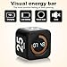 Rotating Visual Timer, Black Desk Productivity Timer Cube 5 10 25 50 Minutes Preset Mute Functions Gravity Sensor Countdown Timers Cube for Work Study Kitchen School
