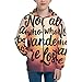BERMEIZ Not All Who Wander Are Lost Print Kid Hoodies Boys Youth Zip Up Sweatshirts Girls Pullover with Pocket Black