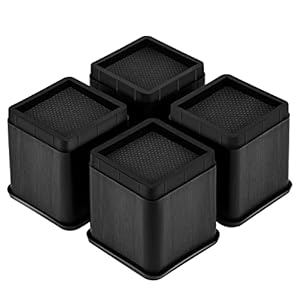 Uping 4 Stück Schwarze Möbelerhöher