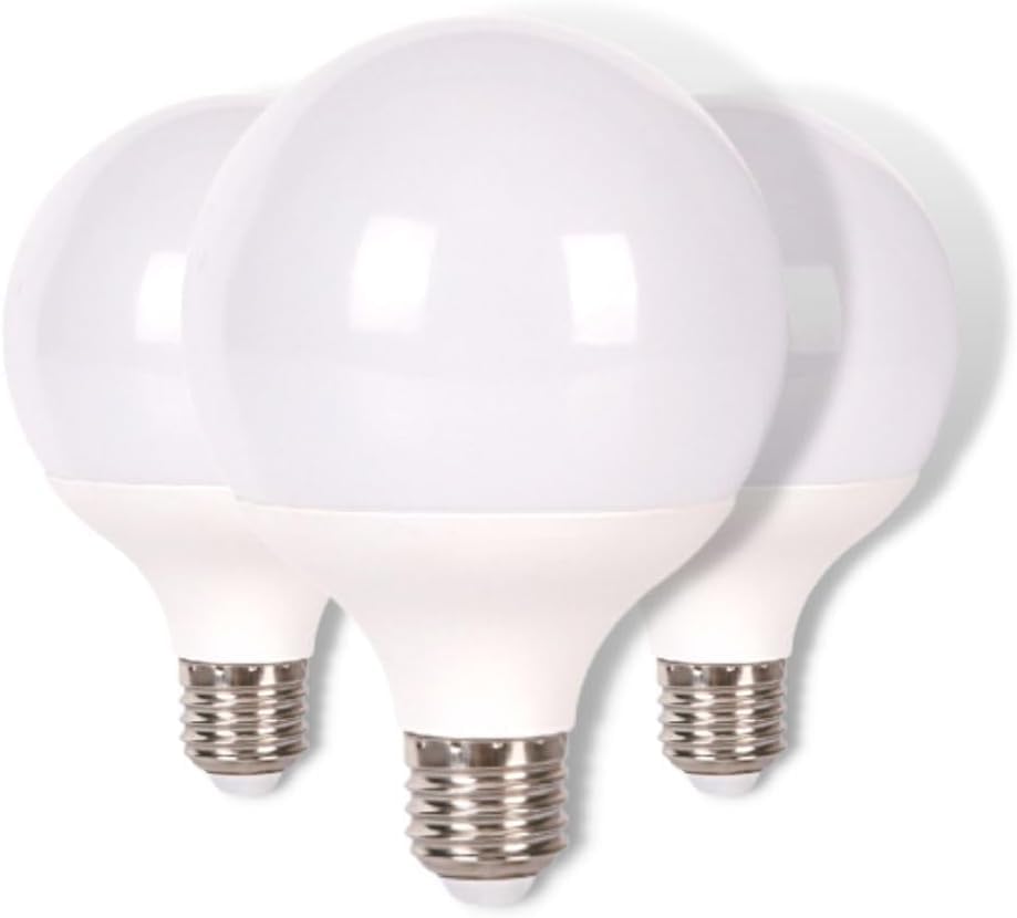JANDEI Pack of 3 x LED Globe Bulbs 270º, G95 E27 Thread, 15W (Equivalent to 100W) Neutral White Light 4200K, Lumens - Image 2