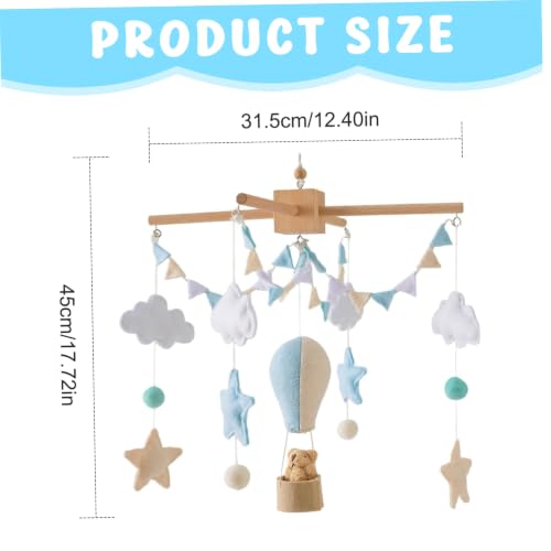 Móvil para cuna de bebés con globos aerostáticos y estrellas de fieltro 6