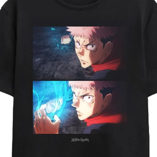 Bioworld Jujutsu Kaisen Yuji Screens Adult Black Short Sleeve Tee2