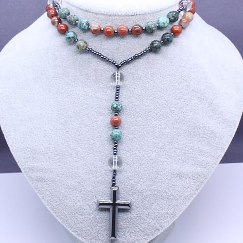 Collier unisexe pendentif pierre unique, bijoux tendance et moderne