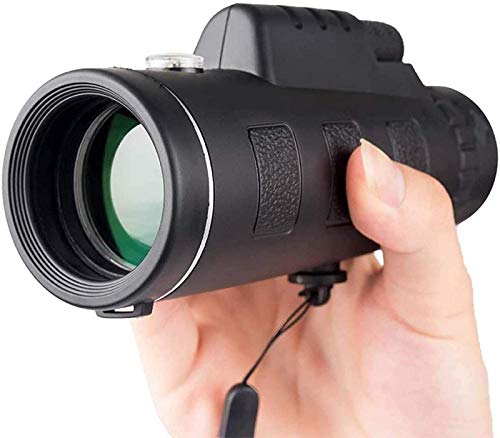 HUIBBGO Binoculares portátiles de Alta Potencia, telescopio monocular, Prisma Impermeable y antivaho, telescopio monocular con Zoom, Lente de Vidrio óptico Recubierto Totalmente versátil +