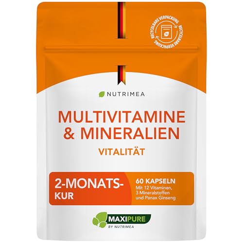Nutrimea Multivitamin Kapseln & Mineralstoffe – 12 Vitamine & Ginseng – Ansicht 1