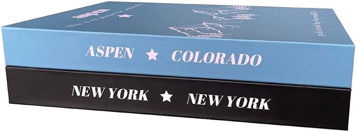 2 PCS Preppy Book for Decoration Fake Book Creative Fashion Decorative Book False Book for Home Office Preppy Teen College Dorm Coffee Table Book Travel Decorative Faux Books for Decoration