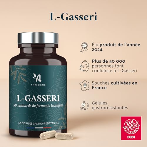 Apyforme - Lactobacillus Gasseri Probiotique Ventre Plat et Détox - Flore Intestinale Digestion - Jusqu'à 50 Milliards d'UFC/Jour - 60 Gélules Gastro-Résistantes - Fabriqué en France – Image 5