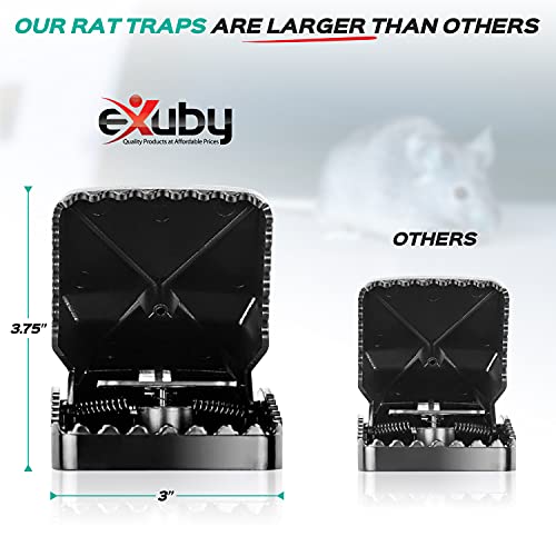 Large Powerful Rat Traps (24 Pack) - Kills Instantly With Powerful Steel Spring - Setup In Seconds - Wash & Reuse Over & Over - Hands Free Disposal - Rat Control Without Harmful Poisons Or Chemicals #TOP4