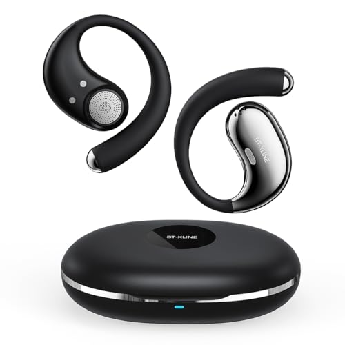 Auriculares abiertos Bluetooth 6.0, auriculares inalámbricos con 36 horas de tiempo de reproducción, reducción de ruido, manos libres, cómodos asientos deportivos, para correr, fitness y viajes
