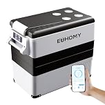 EUHOMY Car Fridge 49.4L, Camping Fridge with 12/24V DC & 240V AC, Portable Refrigerator Freezer Cooler with APP Control & LCD Touch Panel for RVs, Camping, Travel, Fishing, Outdoor or Home Use