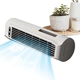 Desk Tower Fan - Portable Cordless Rechargeable Camping Fan, Features Long Lasting High Capacity Battery And Silent Brushless DC Motor, Built With Weighted Anti Tip Stabilization Base, 3 Speed High Ve