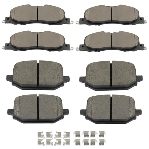 Image of SCITOO D2230 D2232 Front & Rear Ceramic Brake Pads Sets w /Hardware Replacement For Ford For Explorer 2020-2023