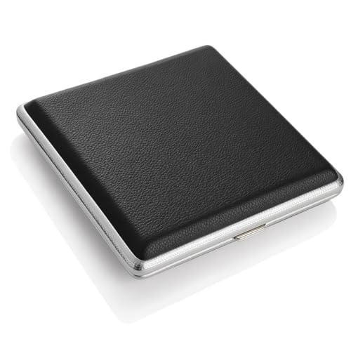 Caixa De Cigarro Elegante Caixa De Metal De Superfície De Couro - ARTHANICZ