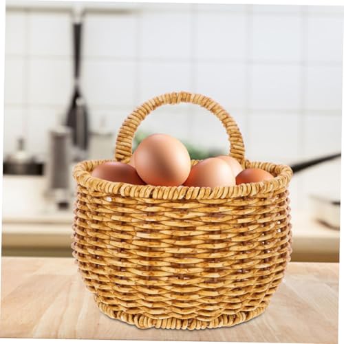 Cesta colgante para cocina rústica de pared ideal para organizar ajo y fruta 6