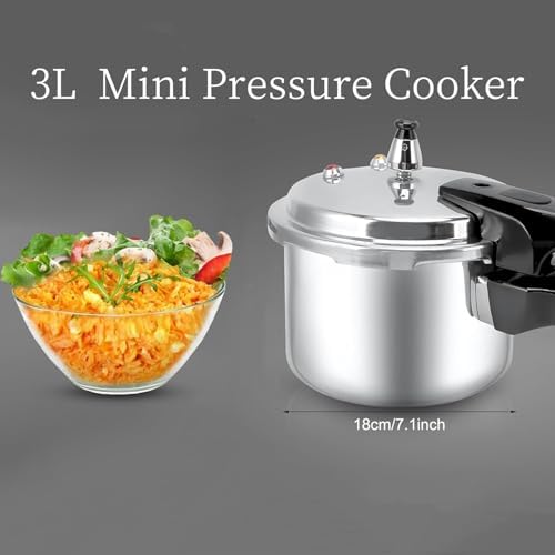 Miniatura 4 de Olla a presión de aluminio de 3 litros, olla a presión Premier Express de 7.1 in de profundidad, aparato de cocina para encimera de gas