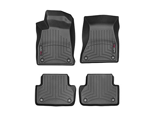 WeatherTech Custom Fit FloorLiners for Audi S4, S5, A5-1st & 2nd Row (449371-449072), Black