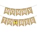Rainlemon Jute Burlap Mommy to Be Banner Bumble Bee Theme Boy Girl Baby Shower Party Decoration Supply