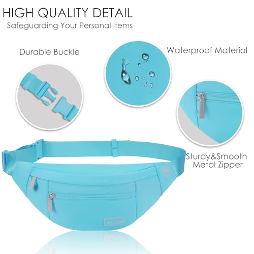Image of MAXTOP Large Crossbody Fanny Pack with 4-Zipper Pockets,Gifts for Enjoy Sports Festival Workout Traveling Running Casual Hands-Free Wallets Waist Pack Phone Bag Fits All Phones