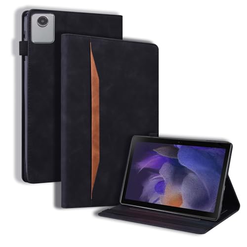 LMFULM® Hülle für Lenovo Xiaoxin Pad 2024 (11 Zoll) PU Lederhülle Smart Hülle mit Auto Schlaf/Wach Ständer Schutzhülle Flip Cover Brieftasche Stil Schwarz