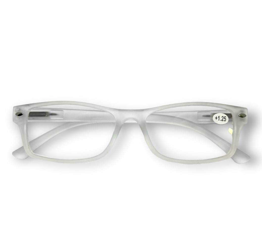 Kishor Opticals| DOCTOR PLUS Reading Frame with Leather Cover and Cleaning Cloth | HUSTLE COLOURS | Reading Glasses +1 +1.25 +1.50 +1.75 +2 +2.25 +2.50 +2.75 +3.00 +3.50 +4.00 (Milky White, 1.75) (B0CR6PDK11) Amazon Price History, Amazon Price Tracker