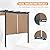 Masyardi 12 x 12 Ft Outdoor Aluminum Pergola, Retractable Canopy & 2 Sides Shades for Patio Backyard Garden Deck
