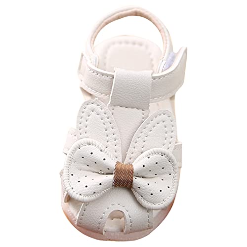 Toddler Baby Girl Shoes Breathable Shoe Dew Toe Shoe Bag Head Sandals Girl Sandals Baby Soft Shoe Infant Girl Shoes (White, 5 Infant)