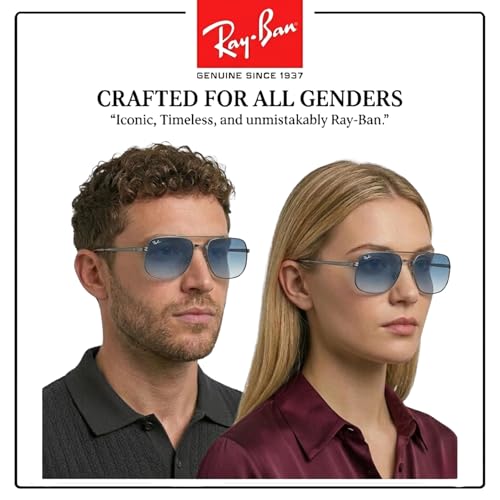 Image of Ray-Ban RB3699 Square Shaped Sunglasses for Men & Women with Official RAYBAN Eyewear Kit