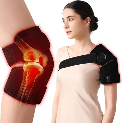 CAMECO 1 PACK Red Light Therapy for Knee, Near Infrared Light Therapy Knee Brace, Wearable Adjustable Infrared Light Therapy Wrap for Elbow Knee Shoulder Joint Pain Relief Relax Muscle Cover