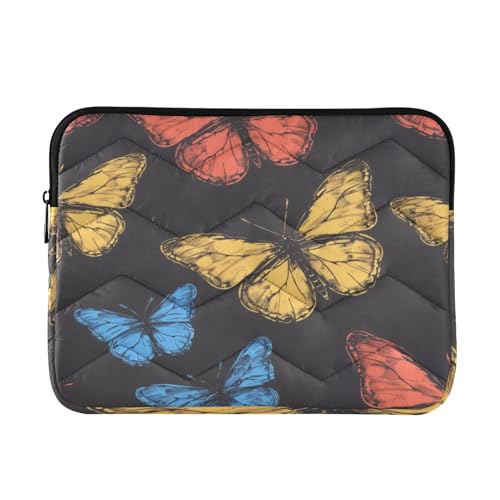 Funda para Laptop de 13-14 Pulgadas con Diseño de Mariposas