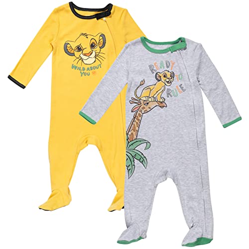 Image of Disney Winnie The Pooh Lion King Monsters Inc. Pixar Toy Story Baby 2 Pack Sleep N' Play Coveralls Newborn to Infant