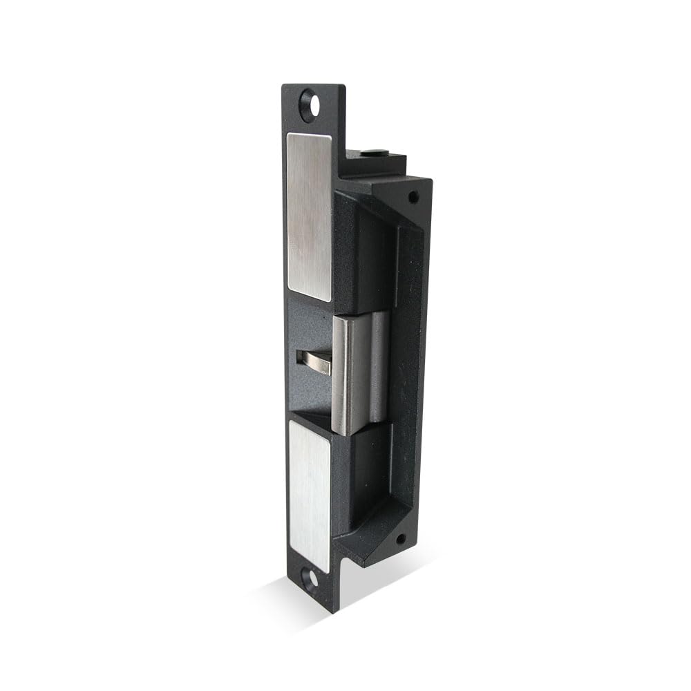 GEM GK700 - Liberación de puerta eléctrica reversible monitoreada, cerradura de golpe eléctrica, a prueba de fallos, 12-24 V con cerradura de doble monitoreo, adecuada para marcos de puertas de metal