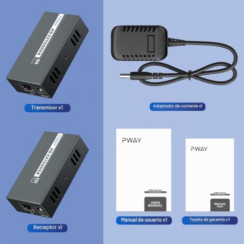 Extensor HDMI por cable de red RJ45 que duplica la señal con salida Loop Out 6
