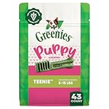Greenies Puppy Teenie Size Dental Dog Treats, 12 oz. Pack (43 Treats)