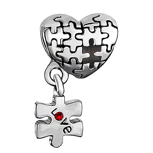 Image of Autism Charm Compatible with Pandora Bracelet for Women