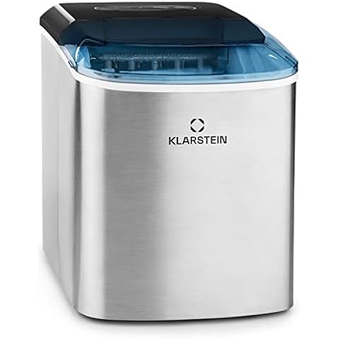 Klarstein On-The-Rocks - Máquina de Hacer Hielo, 12 kg/24 h, 2 tamaños, Autolavado Cover