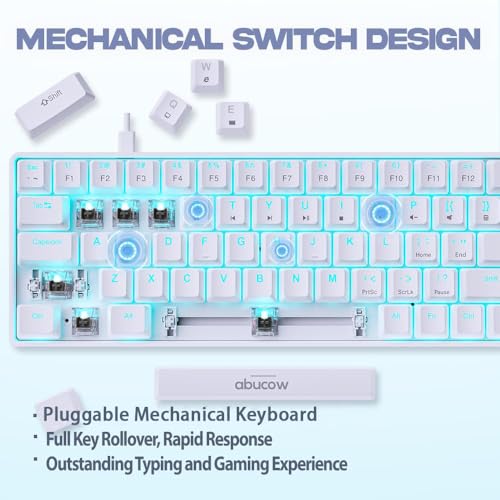 Clavier de jeu mécanique touches interchangeables abucow clavier compact filaire rétroéclairé - 2