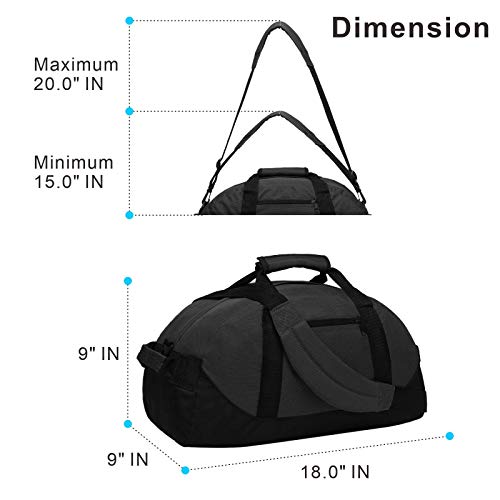 Duffle Bag, AirBuyW 18” Overnight Weekender Travel Sport Carry On Gym Bag Adjustable Shoulder Strap For Women Or Men