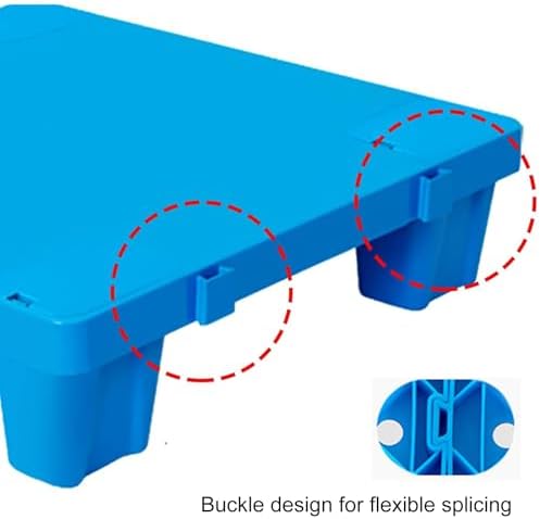 Durable HDPE Plastic Pallet - Stackable Moisture-Proof Industrial Storage Platform for Supermarkets, Garages & Warehouses - 40x40cm/16x16in Floral Mat