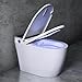 Loniko Smart Toilet with Bidet Built In, Heated Seat & Dual Auto Flush, Foot Sensor, Tankless Modern Elongated Electric Toilet with Warm Water Wash, Air Dryer, LED Display & 1000g MaP Flush, 1.28 GPF