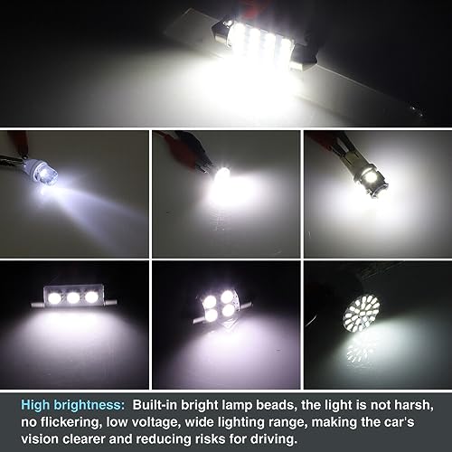 Set 42 Bombillas LED para Auto 6500K Luz Blanca miniatura 5