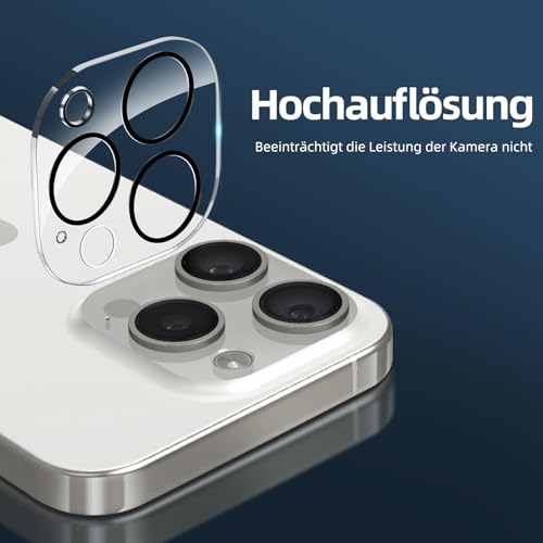 NEW'C für iPhone 15 Pro für Panzerglas 6,1 Zoll (2 Stück) und Kamera Panzer Schutz Glas für Kameraschutz (2 Stück) für iPhone 15 Pro (6,1\)-Kratzfest -extrem widerstandsfähig -9H-Härteglas