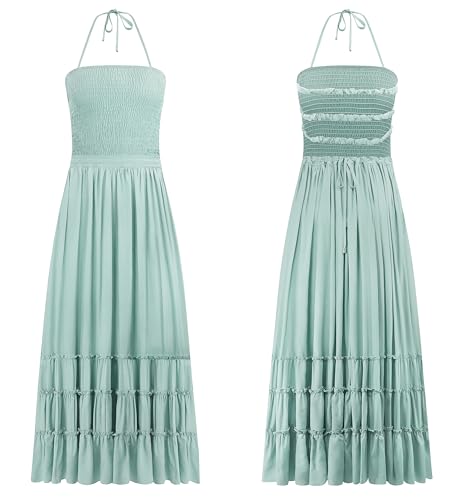 Image of R.Vivimos Womens Summer Boho Sexy Backless Long Dresses