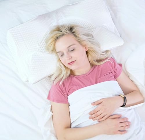 Elviros Almohada Cervical de Espuma Viscoelastica con Memoria, Almohada Ortopedica para Soporte de Cuello, Almohadas Ergonómico para Dormir de Lado y Boca Arriba 05 - imagen 7