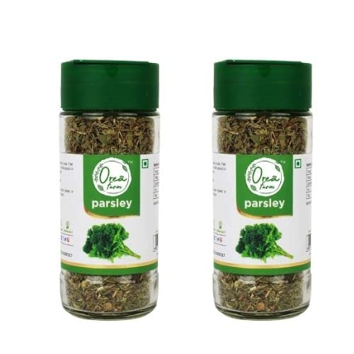 Orea Farm Parsley Leaves Easy to Use Dried Parsley Leaves Packed in Unique 2 Way Flip Cap Sprinkler Glass Bottles of 20 Gram Each Combo Pack of 2 (B09NR9CS7C) Amazon Price History, Amazon Price Tracker