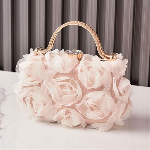 Sac à main de soirée rose pour accessoiriser une robe de mariage - 6