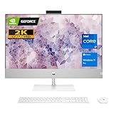 HP Pavilion 27' QHD All-in-One, Intel Core i7-13700T (Beats Intel i9-12900K), NVIDIA GeForce RTX 3050, 32GB RAM, 1TB PCIe SSD, IR Camera, Wireless KB & Mouse, HDMI, Wi-Fi 6, Windows 11 Pro, White